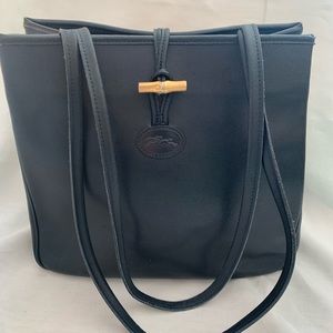 Longchamp navy shoulder bag